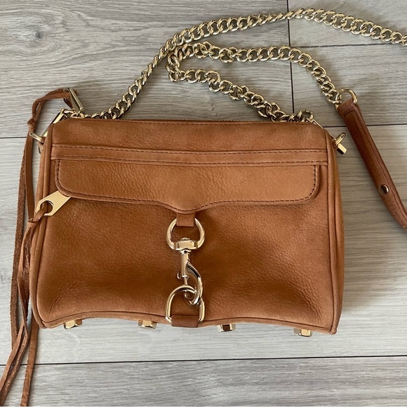 Rebecca Minkoff M.A.C. Mini Suede Crossbody in Nutmeg - Picture 4 of 9